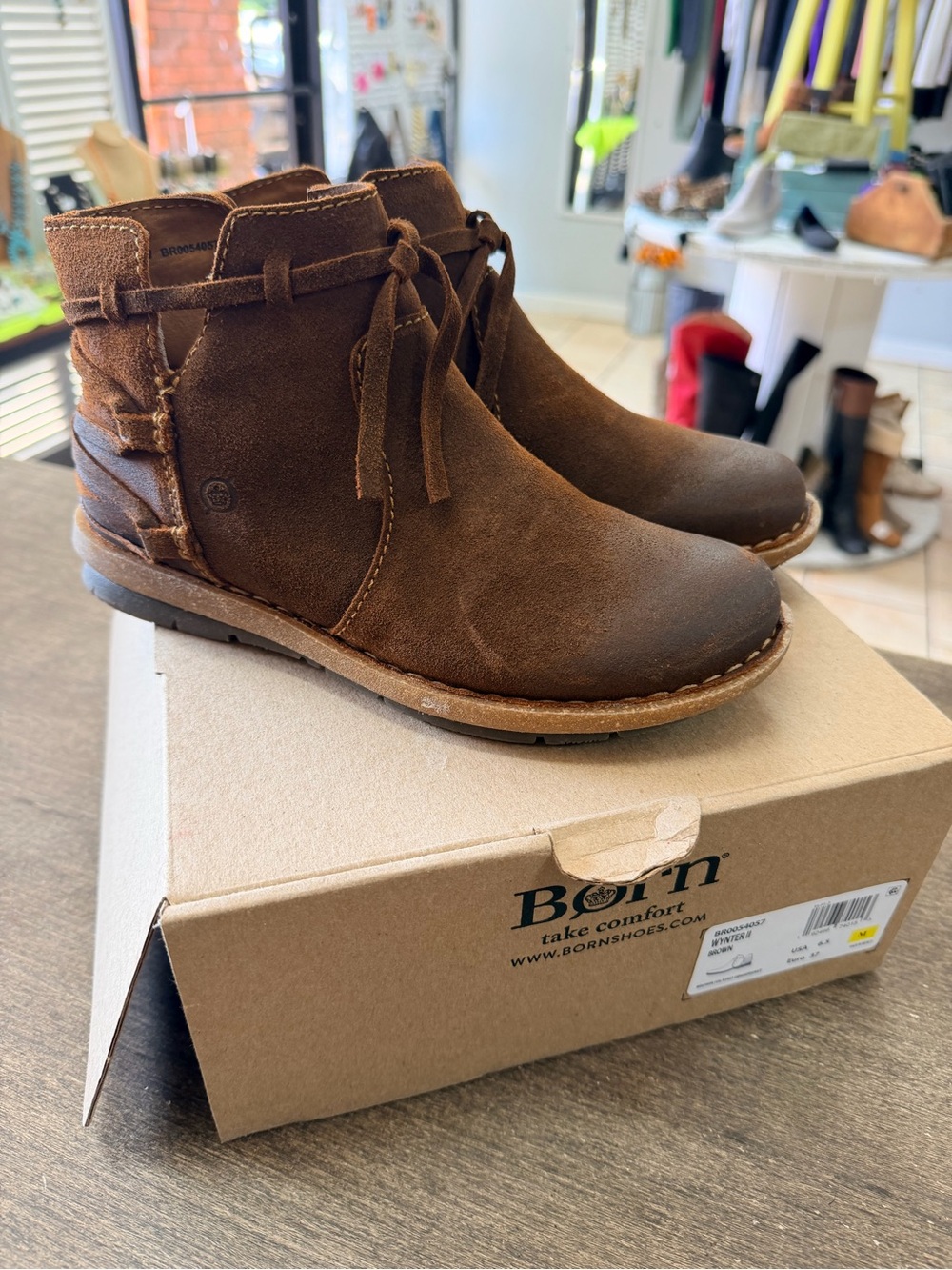 Born Brown Suede Ankle Boots - Comfortable Casual Shoes